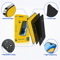 APEI Premium 28 °   Protection d'écran anti-espion pour iPhone 18 Pro Max/18 Duo, vente en gros, verre trempé antistatique ESD