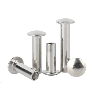 Rivets à tête plate ronde en aluminium DIN 6791 M2 M2.5 M3 M4 M5 M6, diamètre 2 mm 3 mm 4 mm 5 mm 6 mm - Product Image 1
