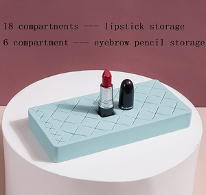 กล่องใส่เครื่องสำอางทรงสี่เหลี่ยมมีขาตั้งที่เก็บลิปสติกทำจากซิลิโคน - Product Image 2