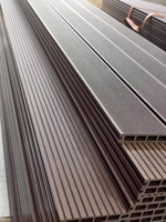 Plancher composite bois-plastique WPC de fabrication chinoise, revêtement de terrasse WPC extérieur à grain de bois pour parcs