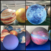 Planète gonflable personnalisée populaire chaude de boule de ciel de globe du monde de la terre pour le ballon à air du système solaire