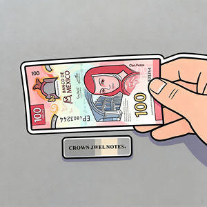 CROWN JWEL Billetes de <span class=keywords><strong>Pesos</strong></span> Mexicanos Falsos, Billete Mexicano de <span class=keywords><strong>100</strong></span> <span class=keywords><strong>Pesos</strong></span> Dorado, Dinero de Película de México, Billetes de <span class=keywords><strong>Pesos</strong></span> Mexicanos G5, Dinero de Juguete - Product Image 2