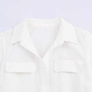 PB & ZA女装2025新款别致时尚府绸和MIDI连衣裙复古短袖女装睡袍女装 - Product Image 4