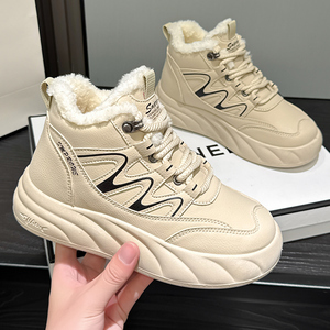 Chaussures de sport décontractées en peluche pour femmes, nouvelle mode automne-hiver, confortables et chaudes, style baskets de marche - Product Image 3