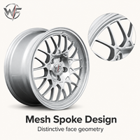 Jantes sport WEIFAN personnalisées en alliage d'aluminium forgé, à rayons fendus, finition argent poli, multi-étapes, à déport profond, pour performance