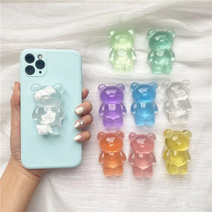 Support de téléphone portable Griptok en résine cristalline 3D, motif ours et nuage, coloré et adorable - Product Image 1