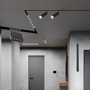 Rail magnétique pour éclairage linéaire, nouveau modèle 2024, livraison directe d'usine, design moderne, LED PC CE noir mat 80 E40, rail nordique - Product Image 6