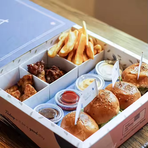 Thân Thiện Với Môi Bán Buôn Tùy Chỉnh <span class=keywords><strong>Mini</strong></span> Burger Hộp Giấy Bao Bì Divider Cho Bánh Bánh Cho Cookie Phục Vụ Sushi Bữ<span class=keywords><strong>a</strong></span> Trư<span class=keywords><strong>a</strong></span> - Product Image 1