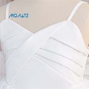 MQATZ Vestidos de Fiesta para Niñas Estilo Europeo y Americano, Vestidos Blancos con Tirantes y Lazos Grandes - Product Image 5