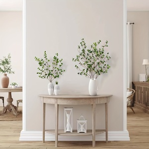 Expédition immédiate - Branches d'<span class=keywords><strong>olivier</strong></span> artificielles de 25,5 pouces, tiges vertes en plastique pour la décoration de la maison, du bureau, du jardin, pour Halloween, Noël, Pâques - Product Image 3