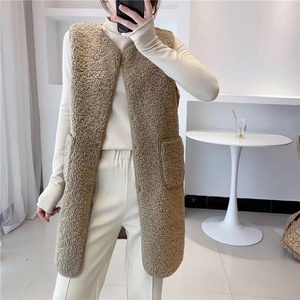 Gilet lungo per l'autunno e gilet in <span class=keywords><strong>velluto</strong></span> a granello imitazione WinterMid, abbigliamento da donna nuovo alla moda - Product Image 3