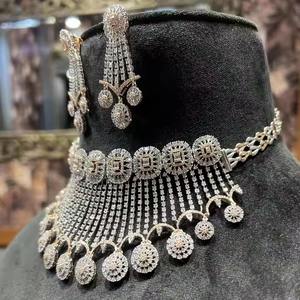 Collier ras du cou certifié en or 14 carats avec diamants naturels Ensemble de bijoux de mariée de luxe élégants avec de vrais diamants pour les occasions spéciales - Product Image 2