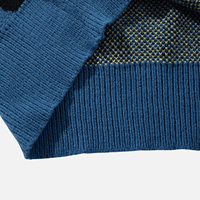 Pull-over pour homme à col rond, tricoté, imprimé avec des motifs de dessins animés intéressants, doux