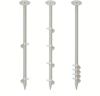 UISOLAR - Anclaje Helicoidal Galvanizado en Caliente para Paneles Solares, Tornillo de Anclaje para Suelo, Tornillos de Fundación para Paneles Solares