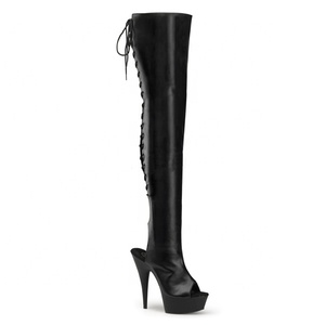 Stivali Cosplay per l'inverno 15cm di altezza sopra il <span class=keywords><strong>ginocchio</strong></span> sottile bocca a coda di capelli club Pole dance scarpe comode stivali alti <span class=keywords><strong>al</strong></span> <span class=keywords><strong>ginocchio</strong></span> - Product Image 3