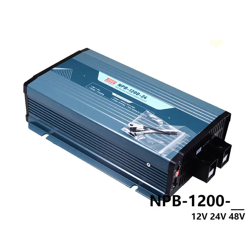 평균 잘 NPB-1200-12 배터리 충전기 12V 프로그래밍 가능 제어 70A 12V 1200W 스마트 배터리 충전기 휴대용 자동차 배터리 충전기