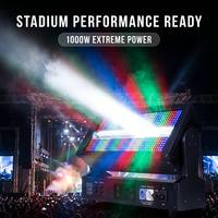 LG350W RGB 144W Blanc 3-en-1 LED Moving Head Wash Strobe Light en aluminium moulé sous pression DMX512 6000K Lumière du jour Gradation 32 bits Scène DJ