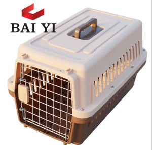 Trade Assurance Pet Product Cage de vol pour chien en plastique pour le transport des animaux de compagnie avec roues et tapis de sol - Product Image 3