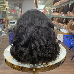 วิกผมลูกไม้แบบเต็มศีรษะ 13x4 คุณภาพสูง เกรดซุปเปอร์ดับเบิ้ลดรอน ผมหยิกเด้งเป็นธรรมชาติ สีธรรมชาติ ขนาด 14 นิ้ว พร้อมผมแท้สำหรับผู้หญิง - Product Image 3