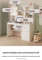 Bureau avec étagère intégrée, bureau d'étude pour étudiants, bureau d'ordinateur pour chambre à coucher, bureau simple de petite taille