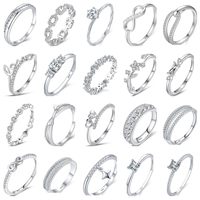 Ensemble de bagues de mariage en argent sterling 925 avec zircone cubique, prêt à être expédié, vente en gros pour femmes, directement de l'usine