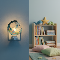 Lampe murale GL-SM Jellyfish Underwater World en acrylique, à brancher, à incandescence, blanc froid, économe en énergie, avec interrupteur, design contemporain