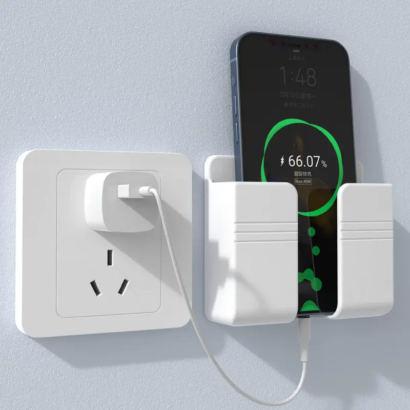 Cargador Universal Portátil PARA EL Hogar y La Sala de Estar, Estante de Montaje en Pared Abs, Soporte para Teléfono Móvil