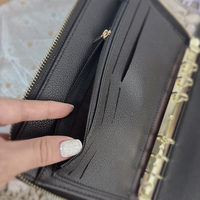 Offre Spéciale personnalisable A6/A7 PU cuir cahier classeur cartes de visite factures classeur portefeuille avec fermeture éclair