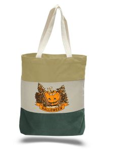 Sac fourre-tout personnalisé imprimé pour festival, sac de fête en toile de coton imprimé color block, sac cadeau pour les fêtes - Product Image 1