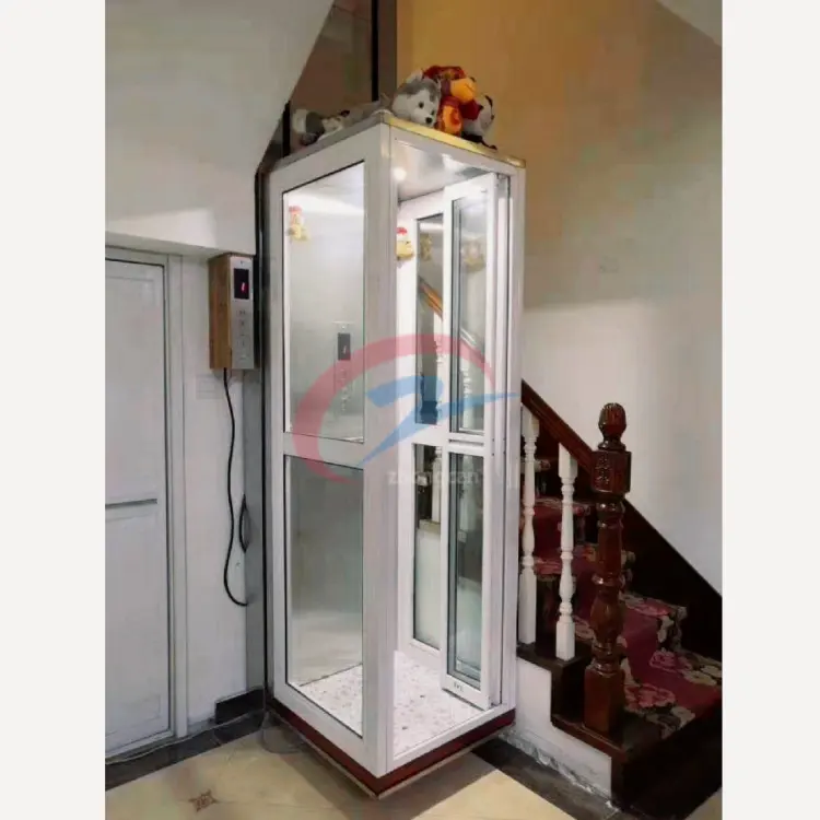 Uso de Villa 2-3 pisos pequeña casa ascensor hidráulico eléctrico Residencial Villa ascensor en puerta o puerta exterior plataforma elevadora