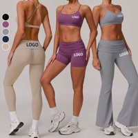 Ensemble de sport 4 pièces taille haute à séchage rapide pour femme, meilleure qualité, grandes tailles, avec logo frontal, idéal pour la course et le yoga, tenue de gym ajustée