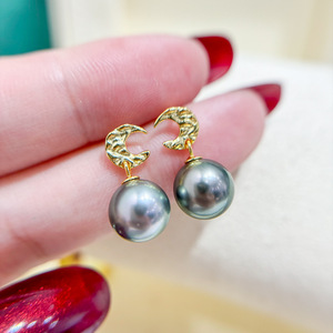 Accesorios de Plata S925 para DIY con Perlas, Pendientes de Joyería con Cuentas Redondas de 7-10 mm, Modelo 22210 - Product Image 2