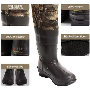 Waders de chasse Camo pour femmes et hommes Nouveau style Wader de pêche avec lumière LED Camo Chest <span class=keywords><strong>Bottes</strong></span> en néoprène - Product Image 3