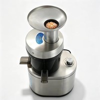 Extracteur de jus à mastication lente et silencieuse 60 tr/min, faible bruit, en acier inoxydable, pression à froid, rendement élevé en jus, extracteur de pulpe sèche pour la maison et le bureau