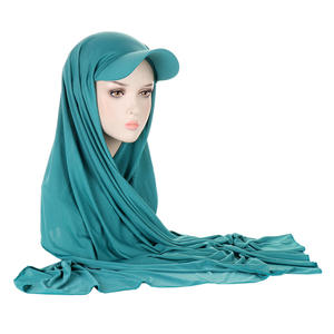 New Fashion Brim Solid Color Women's Scarf Hat <strong>Muslim</strong> Hijab Cap Headwear <strong>Accessories</strong> - Product Image 4