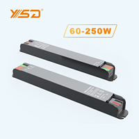 Alimentation LED ultra-compacte et ultra-mince YSD CE ROHS 24 V CC 12 V CC 150 W pour bandes LED, garantie 5 ans