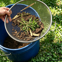 Filtres en acier inoxydable pour compost, gravier et terre de plantation avec poignées, vente en gros OEM/ODM