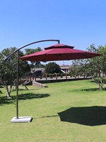 Parasol d'extérieur double toit banane pour cour, villa, jardin, loisirs, pliable et démontable