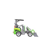 Mini-chargeuse sur pneus électrique à faible bruit, angle de braquage 36+1°, taille compacte pour la construction rurale et l'aménagement paysager