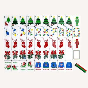<span class=keywords><strong>Jeu</strong></span> de Mahjong Américain en Acrylique <span class=keywords><strong>Blanc</strong></span> Thème Ville de Noël, Personnalisable avec Gravure, Cadeau de Noël, de Nouvel An, de Ski, de Plage ou de Golf, inspiré de New York et de Londres - Product Image 1