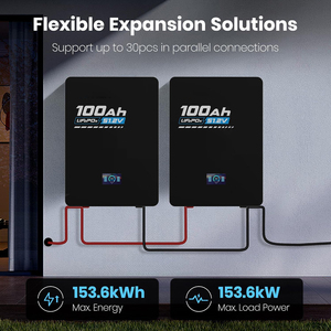 แบตเตอรี่ลิเธียมไอออนแบบติดผนัง US Stock Powerwall 10kWh 51.2V 200Ah พร้อมระบบควบคุม BMS มาตรฐาน UL9540 สำหรับเครื่องใช้ไฟฟ้าภายในบ้าน HED-power - Product Image 3