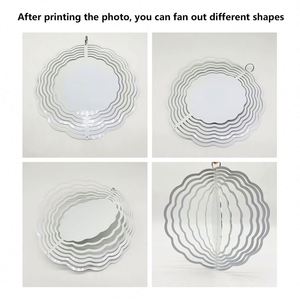 Tourniquet à vent de sublimation 10 pouces vierge double face en aluminium pour jardin, supports vierges pour tourniquets à vent de sublimation 10 pouces - Product Image 3