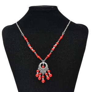 Diadema Bohemia Vintage con cuentas turquesas para niña y mujer, cadena para el pelo colgante para la frente, regalo étnico - Product Image 2