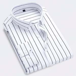 Venta caliente Camisa a rayas de manga larga para hombres baratos <span class=keywords><strong>Abrigo</strong></span> ajustado informal. - Product Image 4