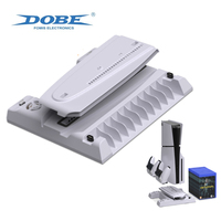 Support de refroidissement multifonction DOBE, station de charge PS5, support vertical pour PS5/PS5 Slim/PS5 Pro, accessoires de jeu