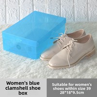 Boîte à chaussures transparente en plastique, empilable, boîte de rangement pour chaussures, étui de rangement