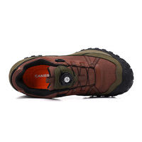 Unisex Trekking Botları Spor Koşu Ayakkabıları Otomatik Bağcıklı Nefes Alabilen Konforlu Açık Hava Deri Su Geçirmez Kaymaz MD+Kauçuk