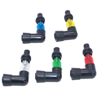 Capuchon de bougie d'allumage LED universel coloré pour moto, capuchon de bobine en caoutchouc pour scooter avec lumière, capuchon de bobine d'allumage pour motos