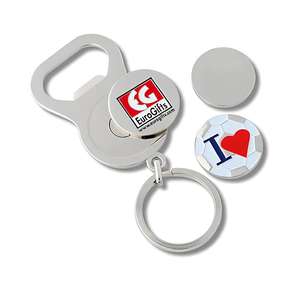 Llavero de metal 2D con diseño personalizado de fábrica, tipo ficha para carrito de supermercado, con bloqueo para carrito 2x2 - Product Image 6