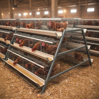 Prix de gros pour une cage à poules pondeuses de type A en acier galvanisé avec système de collecte automatique des œufs pour élevage avicole
